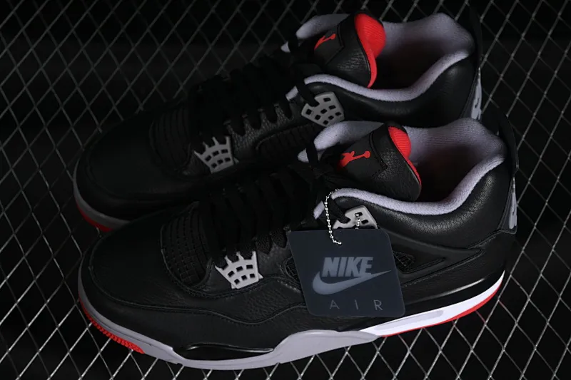All categories Air Jordan Jordan series basketball shoes Air Jordan 4 GX foreign trade version Air Jordan 4 Retro "Bred Reimagined" AJ4 Joe 4 black red FV5029-006